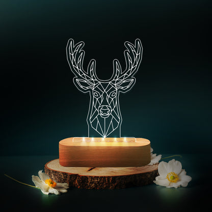 The Deer Wireframe Art Night Lamp: Illuminate Your Space with Elegance and Charm! 🦌