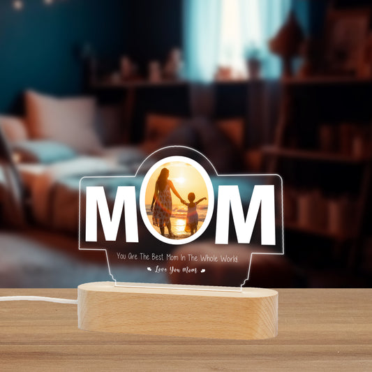 Custom Photo LED Night Lamp Gift for Mother, Aunt and Woman On Mother's Day - NL0008