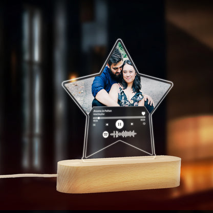 Custom Photo With Spotify Music Code LED Night Lamp Gift for Family, Friends, Couples, Colleagues on Birthday, Anniversary, Wedding - NL0025