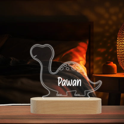  Custom Name Dinosaur Design LED Night Lamp Gift for Kids, Todller