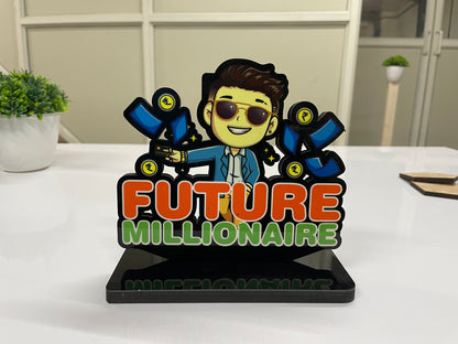 Inspirational and Motivational Table Decor Accessories: Future Millionaire