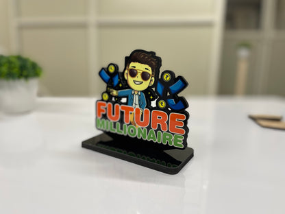 Inspirational and Motivational Table Decor Accessories: Future Millionaire