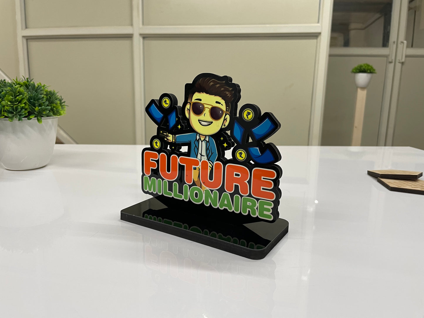 Inspirational and Motivational Table Decor Accessories: Future Millionaire