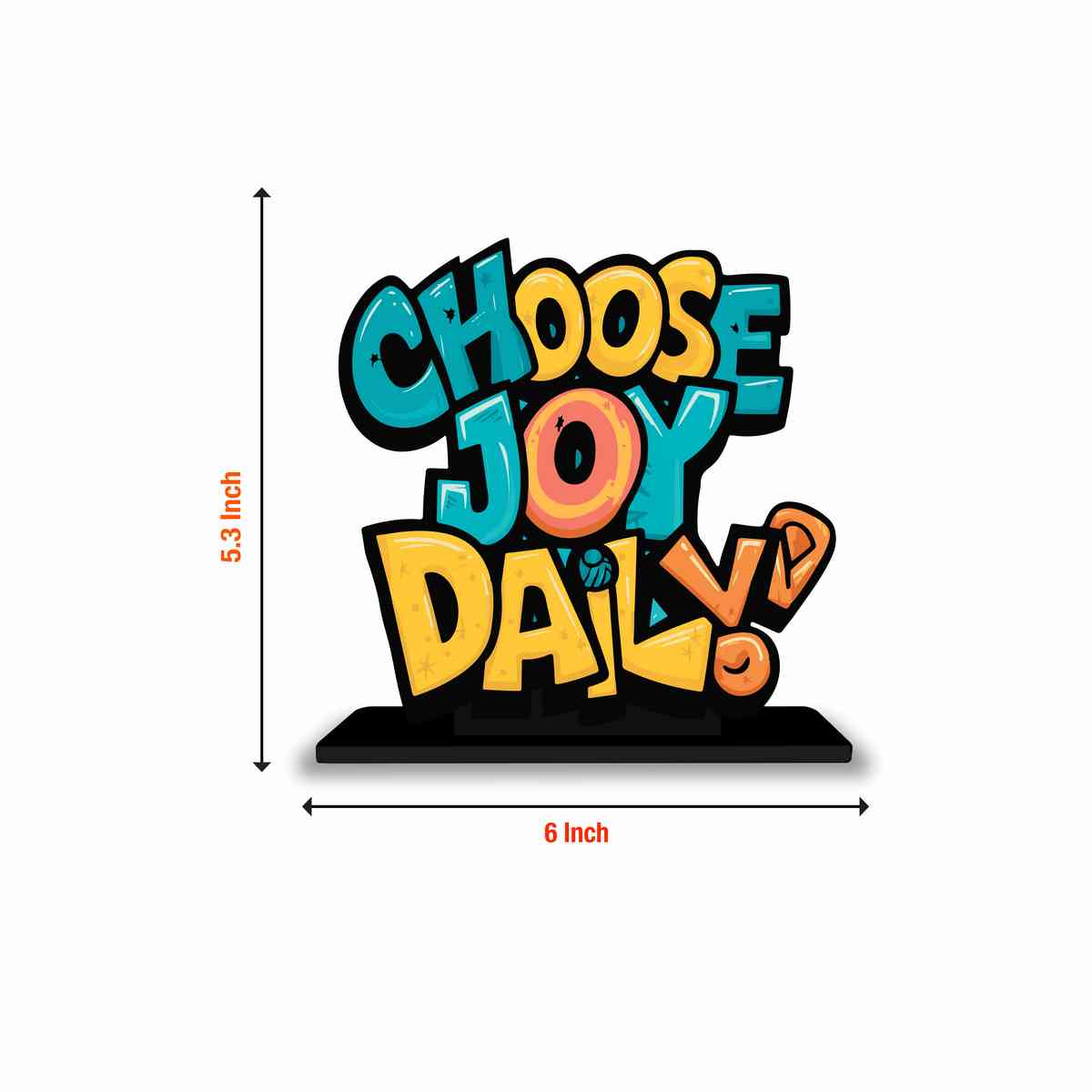 Choose Joy Daily Motivational Quote Wood showpiece, Office and Home Decor Item, Study or Computer Table, Decorative Gift Item - P0203