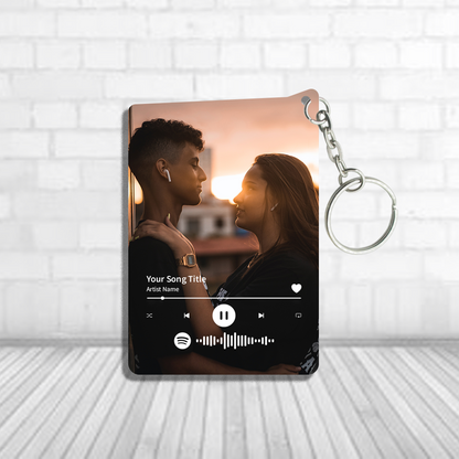 Personalized Full Canvas Spotify Keychain