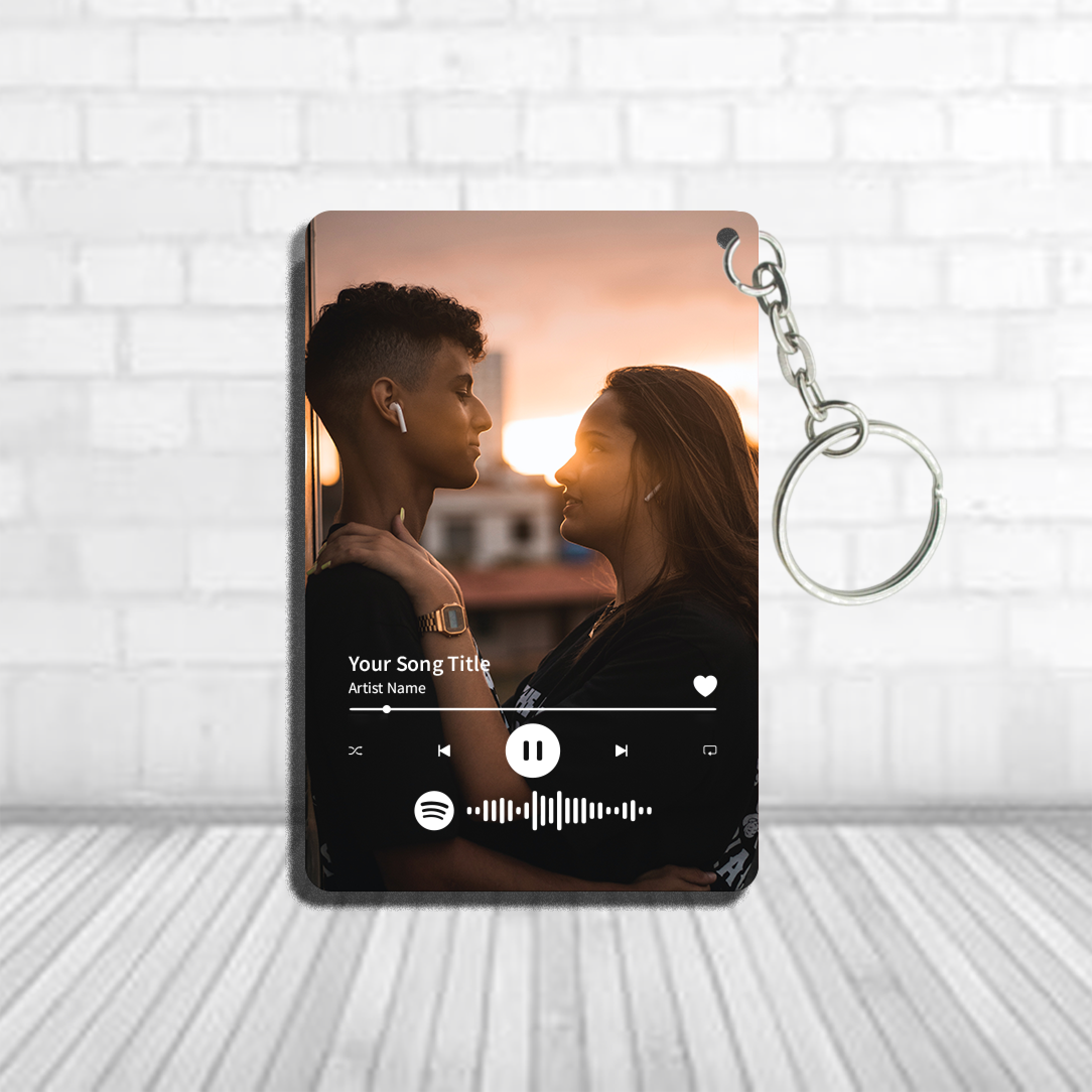 Personalized Full Canvas Spotify Keychain