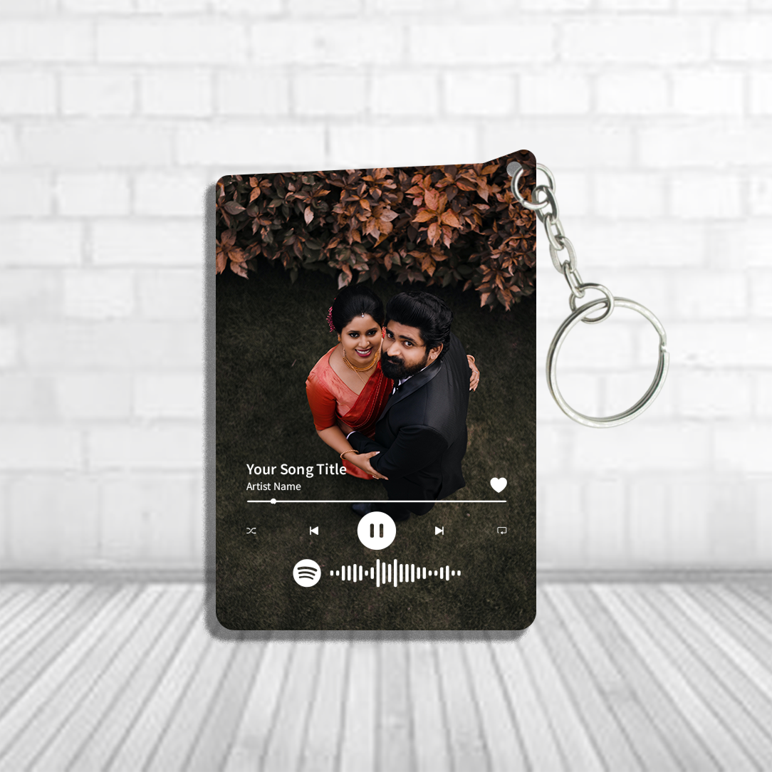 Personalized Full Canvas Spotify Keychain