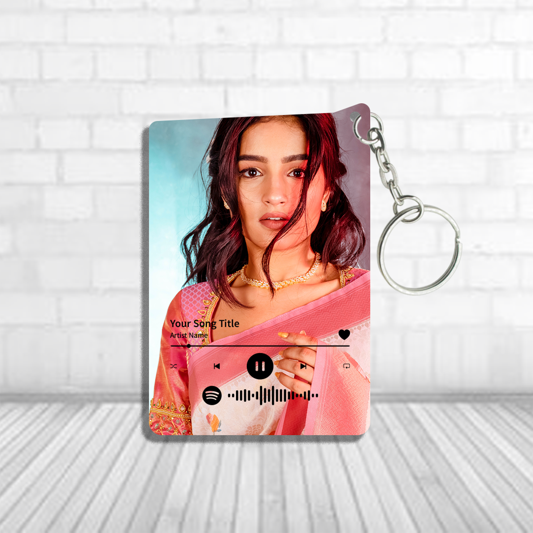 Personalized Full Canvas Spotify Keychain