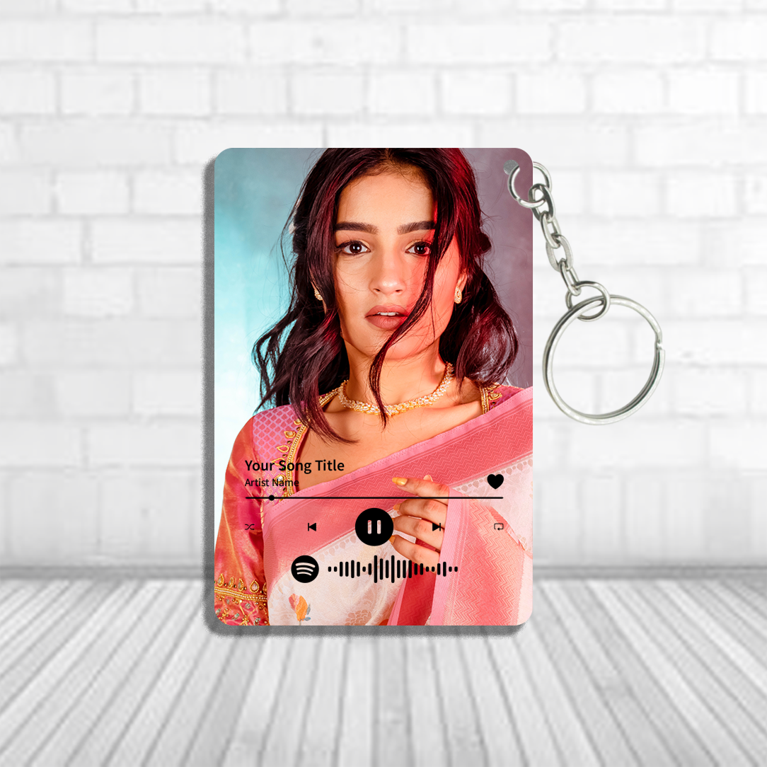 Personalized Full Canvas Spotify Keychain