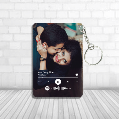 Personalized Full Canvas Spotify Keychain